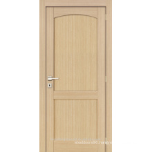 Unfinished interior oak veneered arched top 2 panel modern wood door design